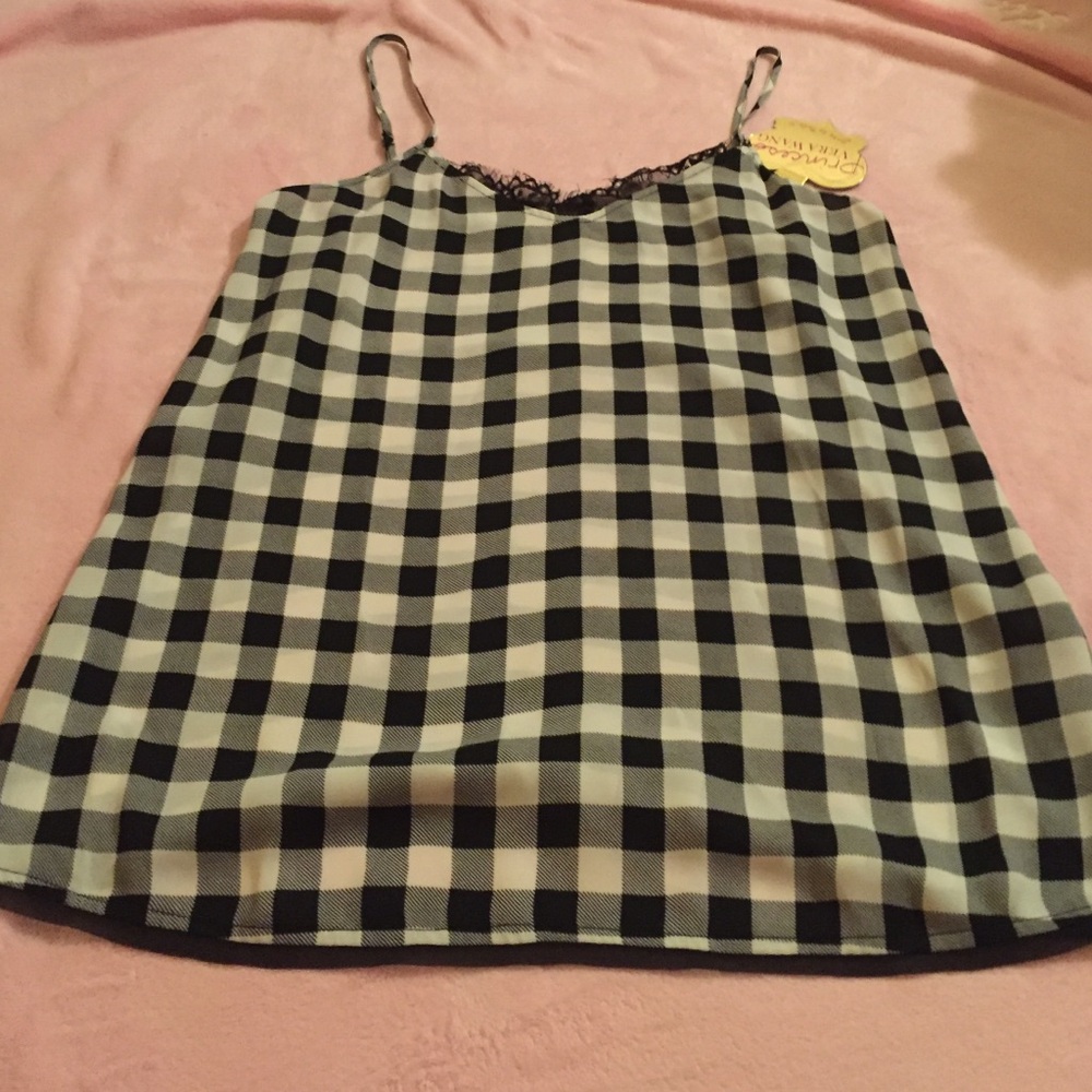 Princess Vera Wang Black & White Checked Cami